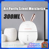 Air Diffuser Humidifier 300ML Cute Rabbit Cat Nano Atomized Home Refresher Night Light Cooling Air Refresh Mist USB Silent Car Office Mist Diffuser