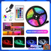 LED Strip Light RGB 5050 Outdoor Indoor 5M 24 Keys Remote Control Flexible Tape Diode DC 12V Nonwaterproof Colorful Ribbon Remote Full Kit