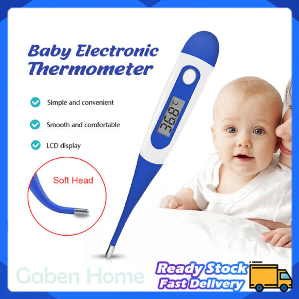 Baby Digital Thermometer Soft Head Rectal Oral Armpit Display Screen Accurate Fever Household For Infant Adults