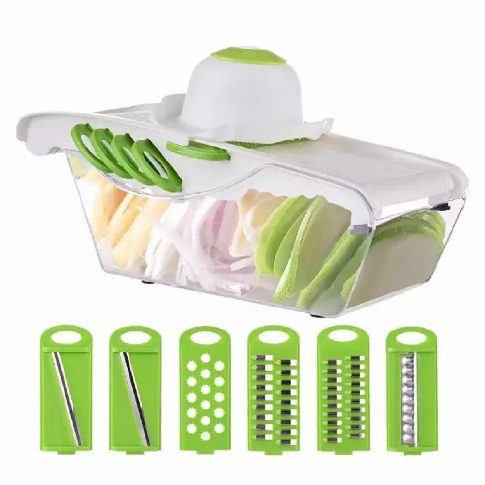Migecon Upgraded 6 Blades Mandoline Slicer Manual Vegetable Cutter Salad Maker Potato Onion Cutter Kitchen Accessories Gadgets