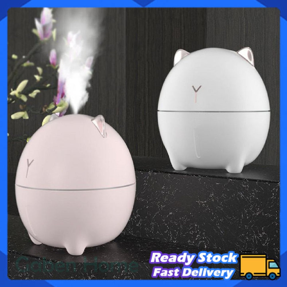 USB Air Humidifier 300ML Rabbit Cat Night Light USB Charging Portable Essential Oil Aroma Home Car Air Mist Maker