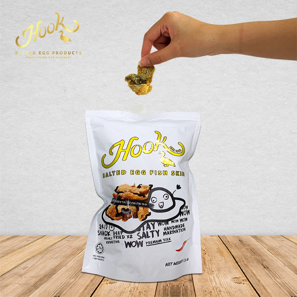 Hook Salted Egg Fish Skin-Fun Pack-Spicy-108g