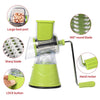 3 In 1 Drum Cutter Machine Hand-Operated Vegetable Slicers Kitchen Household Graters Cheese Shredder Device Round Potato Shredder Gadgets Tools