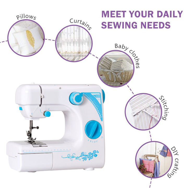 727 Portable Sewing Machine Mini 19 Stitches Household Multifunction Home Use Clothes Sewing Tools