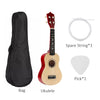 21 Inch Ukulele Wood 4 Strings Hawaii Guitar Colorful Small Guitar Beginner Children Adult Music Instrument with String + Pick + Bag