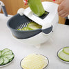 Migecon Multifunctional Rotate Vegetable Cutter Easy Food Chopper With Drain Basket Kitchen Veggie Fruit Shredder Grater Slicer