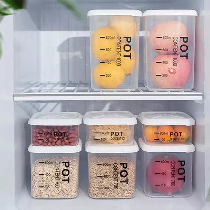 Migecon Refrigerator Sealed Box Transparent Refrigerator Food Storage Preservation Container for Kitchen Home