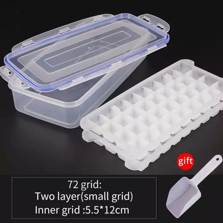Migecon Ice Cube Mold PP Food Grade DIY Square Shape Ice Cube Tray Maker for Home Kitchen