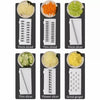 Migecon New Arrival 6 in 1 Manual Vegetable Slicer Multifunctional Ukulele Style Cutter Grater Drain Storege with hand guard