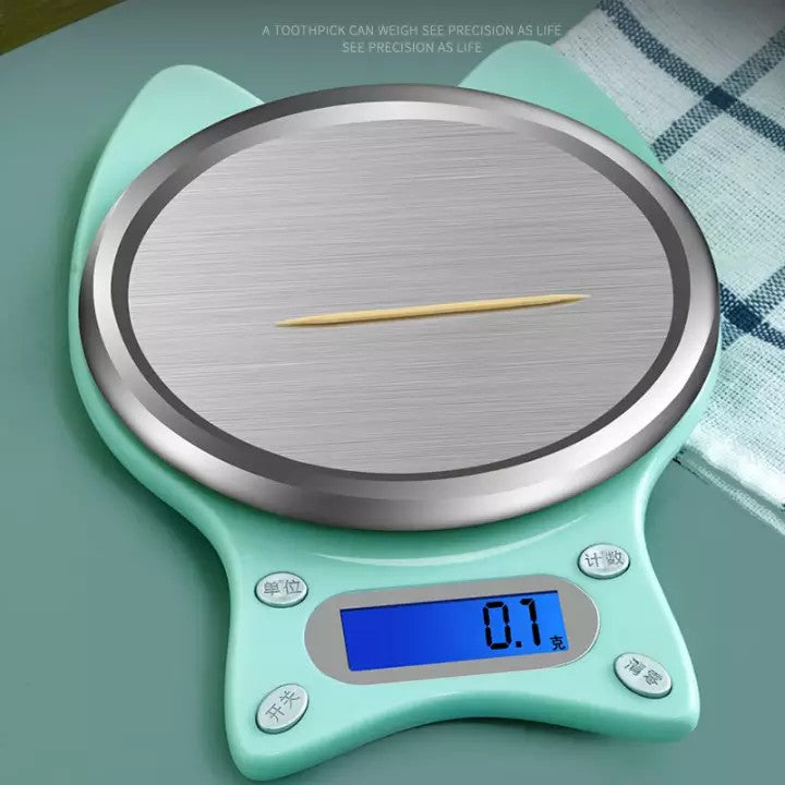 Migecon Electronic Digital Scale for Kitchen High Precision 0.1g/3kg Measuring LCD Display Baking Tool and Accessories