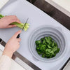 Migecon Cutting Board Sink Basket Folding Detachable Chopping Blocks Drain Tool Meat Vegetable Fruit Basket Storage