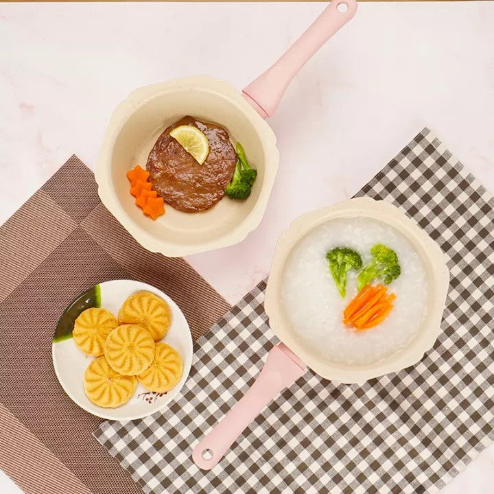 Migecon Baby Food Pot Non-Stick Frying Pan Wheat Stone for Milk Noodles Multi-purpose Steamer For Home Kitchen