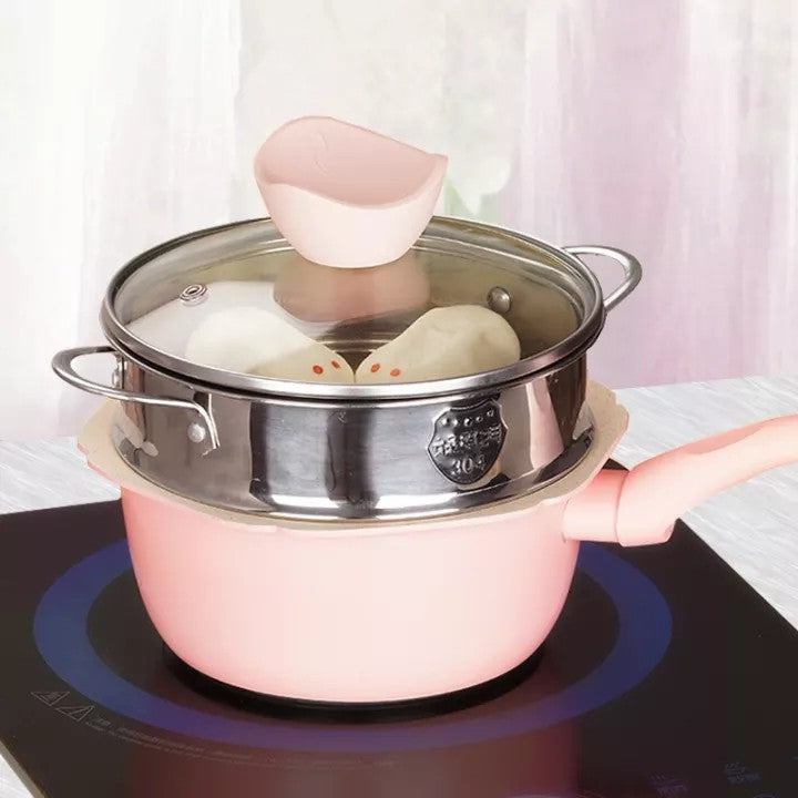 Migecon Baby Food Pot Non-Stick Frying Pan Wheat Stone for Milk Noodles Multi-purpose Steamer For Home Kitchen
