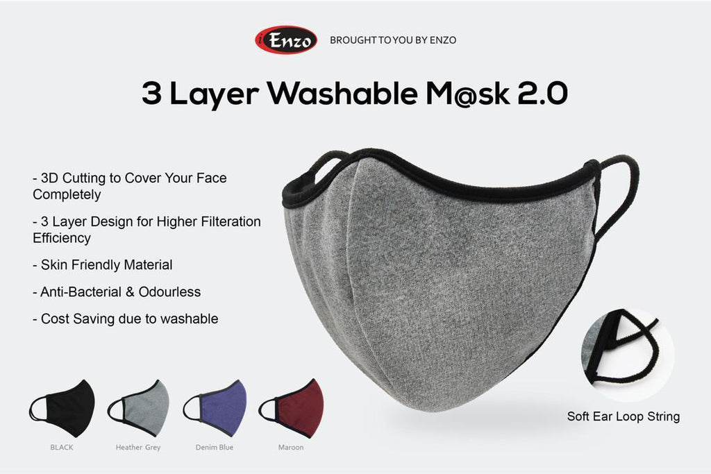 Enzo Washable Mask (For Adult)