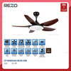 Rezo Venzo 46"/56" Matteblack/darkwood Dc Motor 12speed Remote Control Led Ceiling Fan