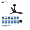 Rezo Axis 46" Matteblack DC Motor 12speed Remote Control Ceiling Fan