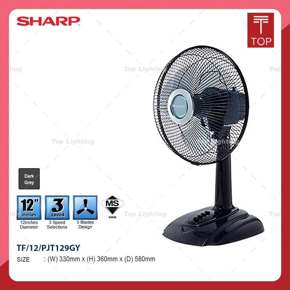 Sharp PJT129GY 12" Table Fan