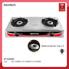 Aerotech AT-8226GC Stainless Steel Double Burner Gas Cooker