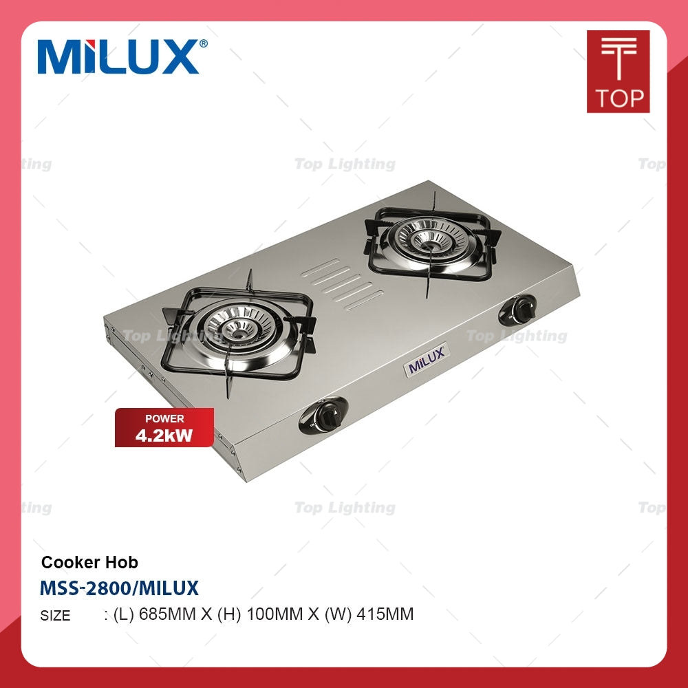 Milux MSS-2800 Double Cyclone Burner Gas Cooker