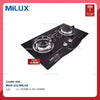 Milux MGH-332 3.5KW Built-in Tempered Glass Double Burner Gas Cooker Hob