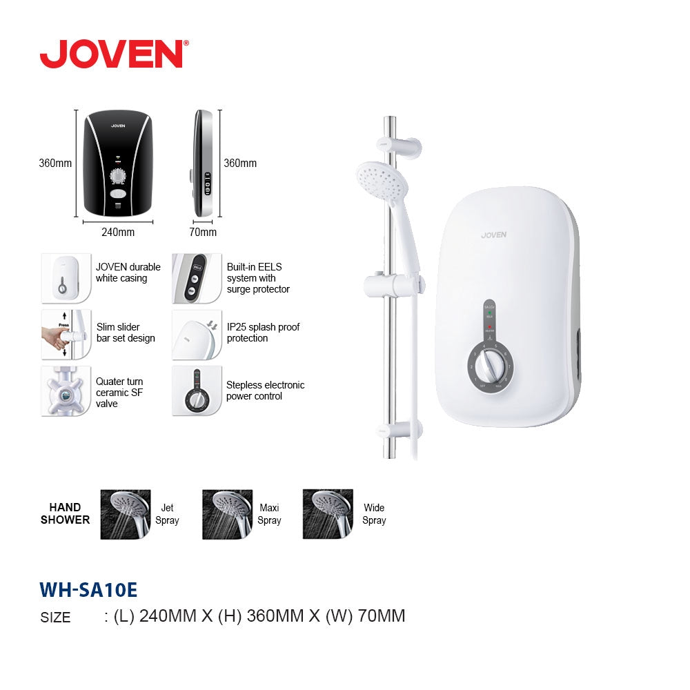 Joven SA8E/SA10E Non-pump Instant Water Heater