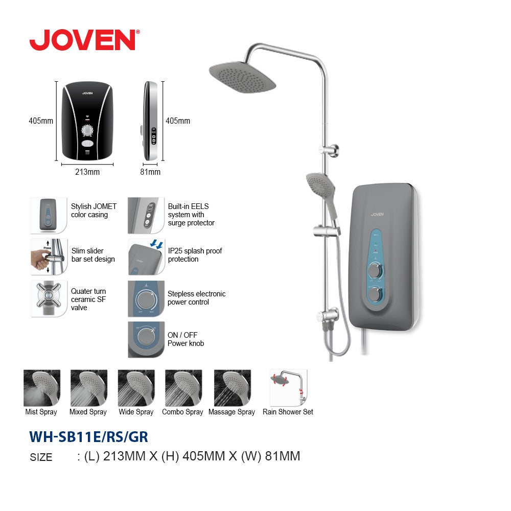 Joven SB11E/SB11E-RS/SB11P/SB11P-RS [NON PUMP] Instant Water Heater