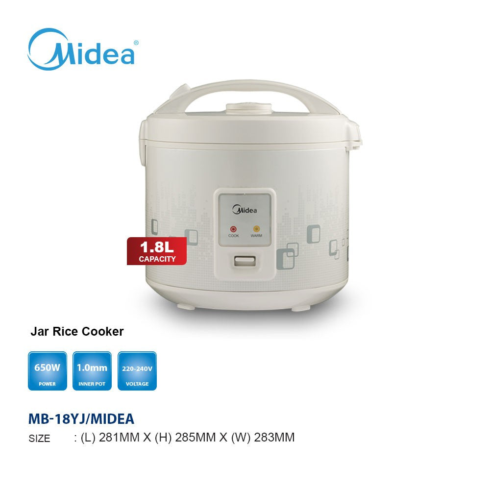 Midea MB-10YJ/MB-18YJ 1.0L/1.8L Non Stick Jar Rice Cooker