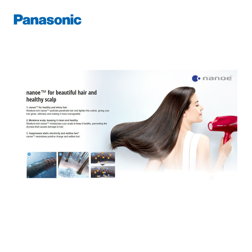 Panasonic EH-NA98RP655 / EH-NA98RK655 1800W NANOE™ & Double Mineral Ions Hair Dryer